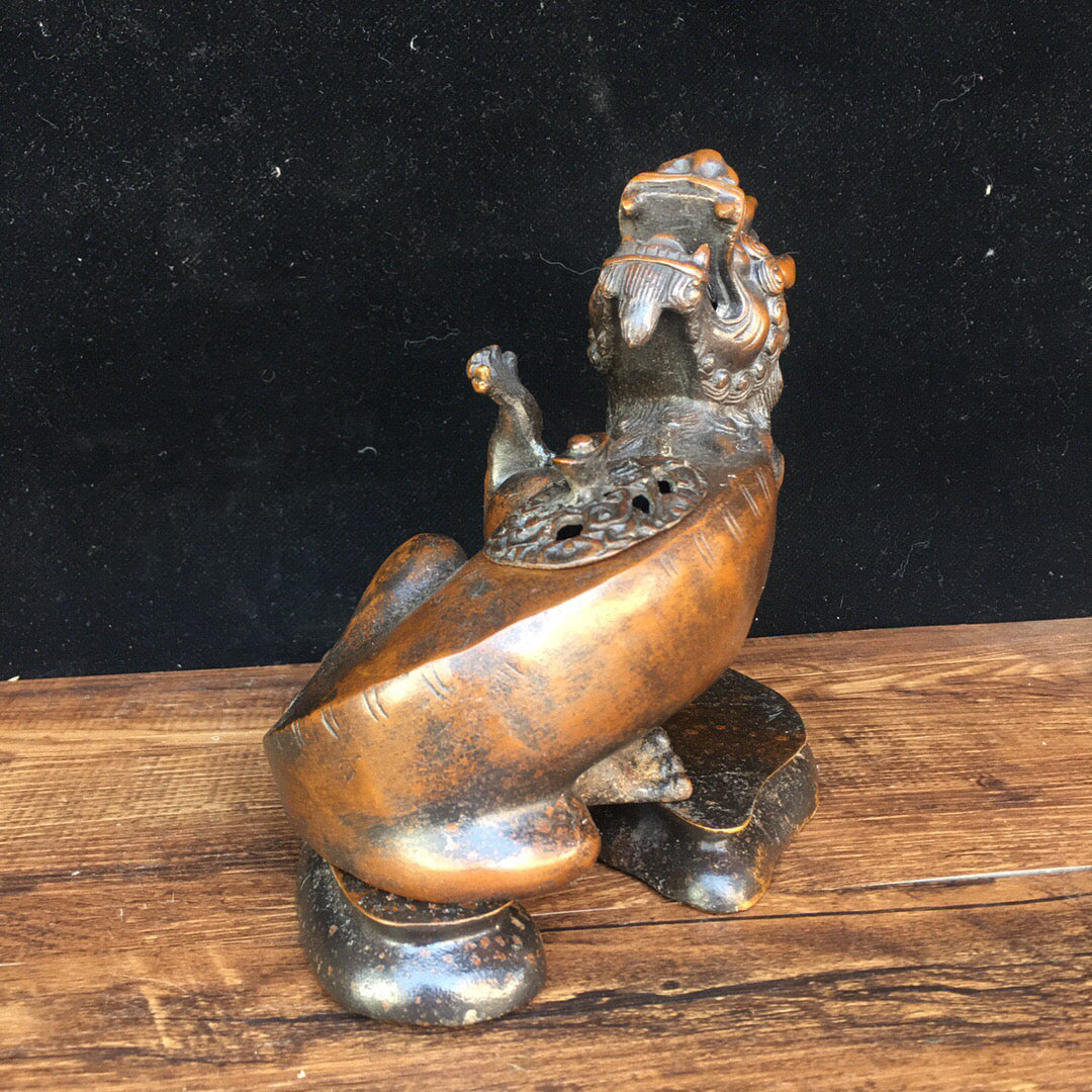 Chinese Antique Pure Copper Beast