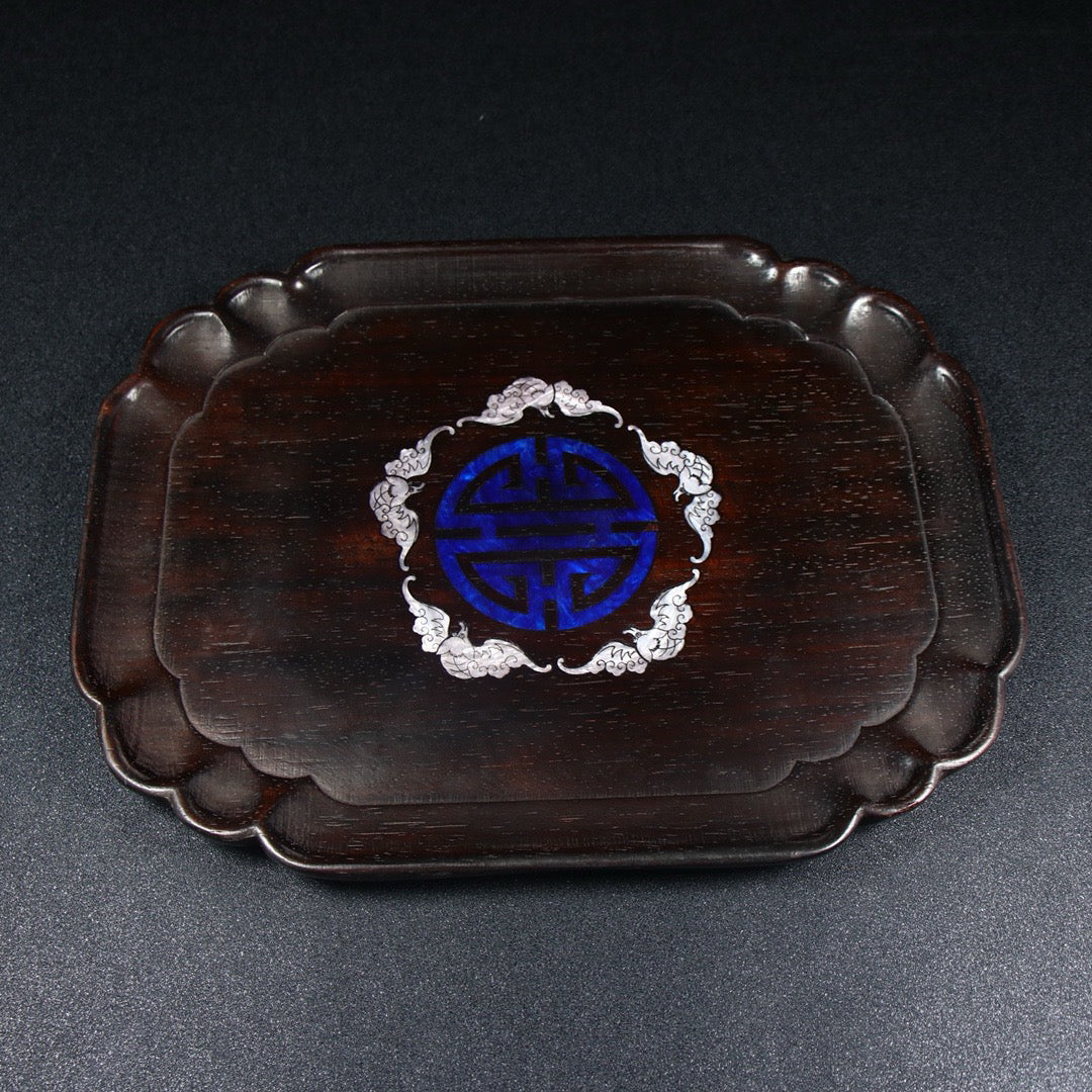 Chinese antique sour branch wood Ruyi plate