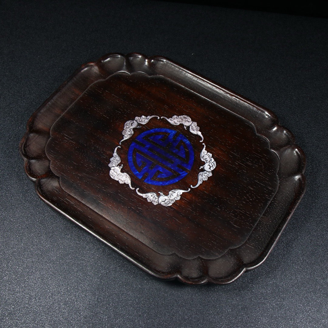 Chinese antique sour branch wood Ruyi plate
