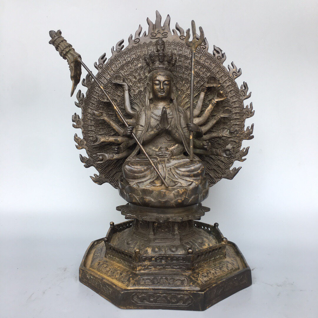 Chinese antique pure copper Buddha statue