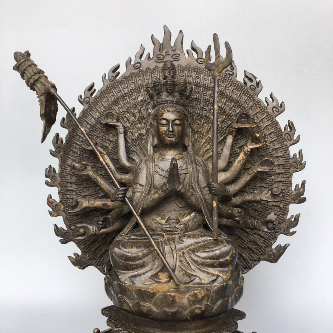 Chinese antique pure copper Buddha statue