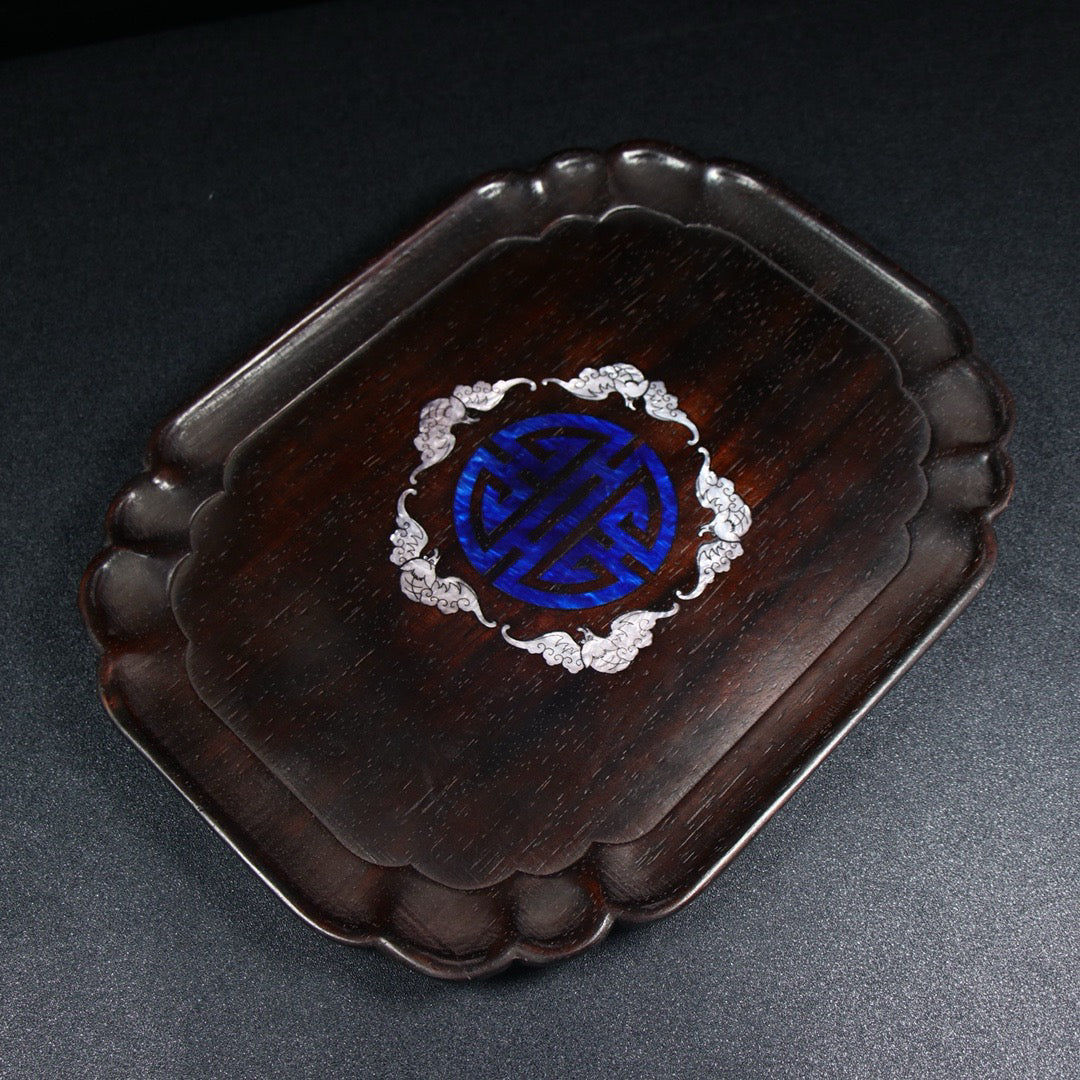 Chinese antique sour branch wood Ruyi plate