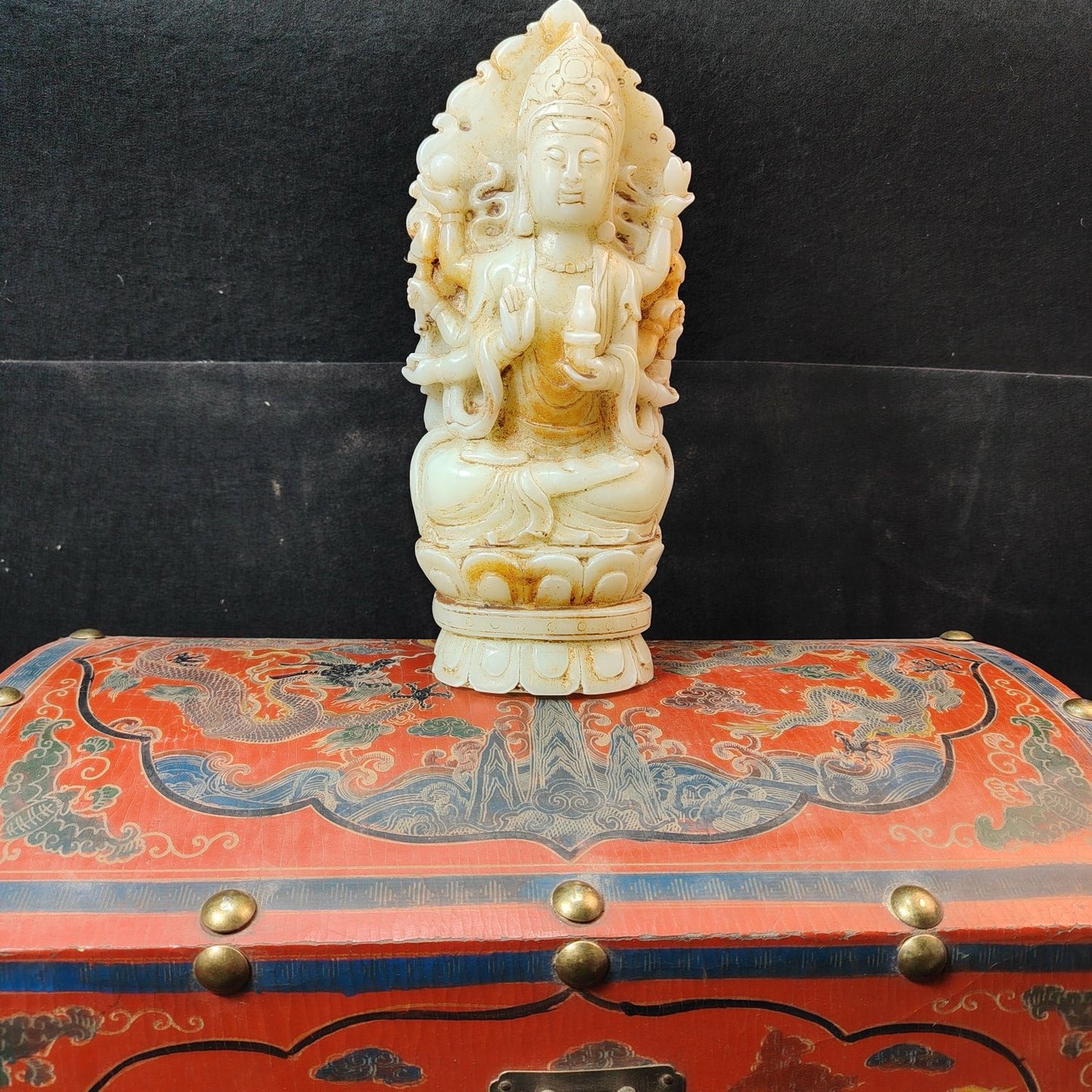 Chinese antique white jade ornaments