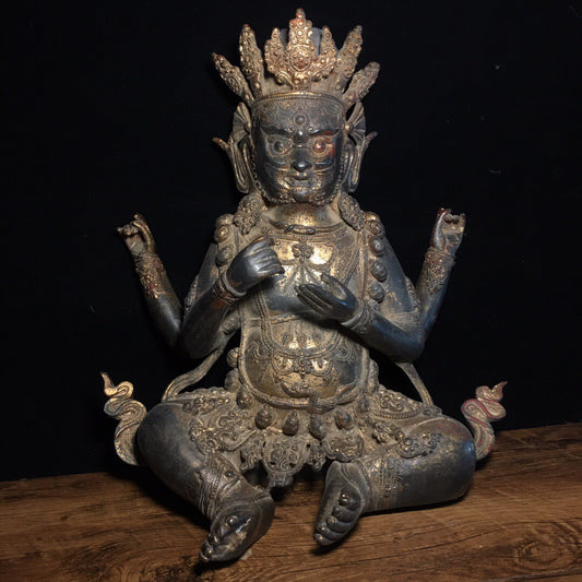 Chinese antique pure copper Buddha statue