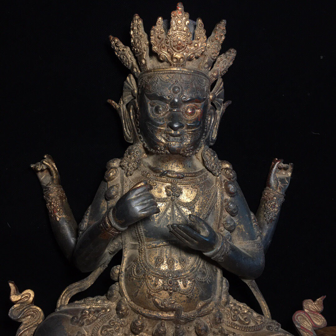Chinese antique pure copper Buddha statue