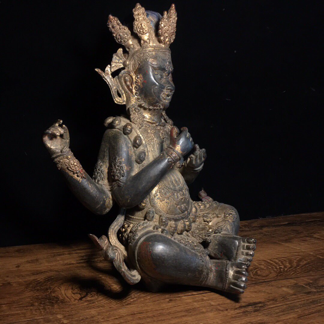 Chinese antique pure copper Buddha statue