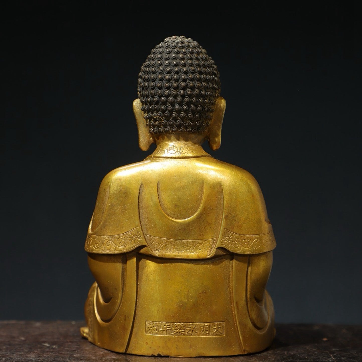Bronze mud gold Buddha statue of Shakyamuni