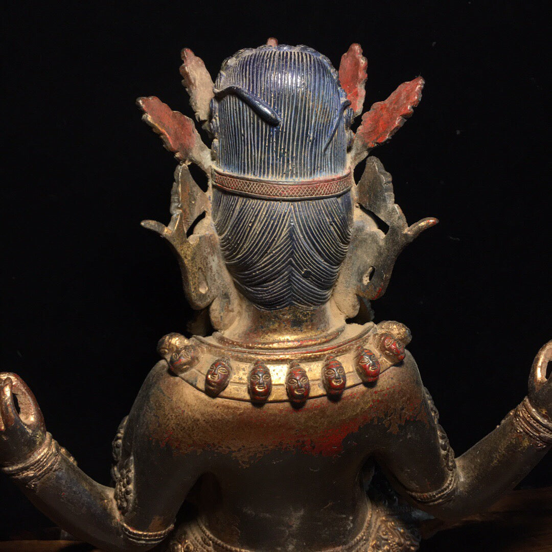 Chinese antique pure copper Buddha statue