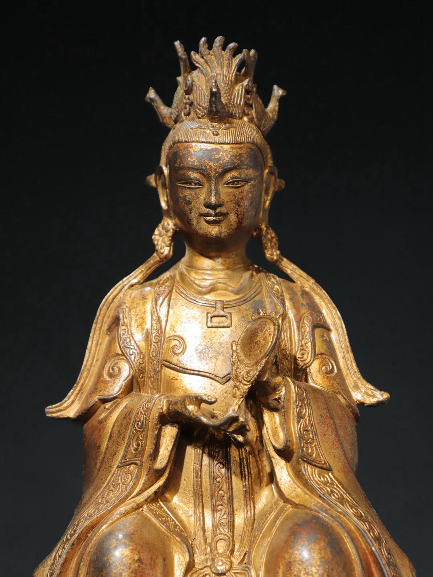 Bronze mud gold [Queen Mother] Buddha statue