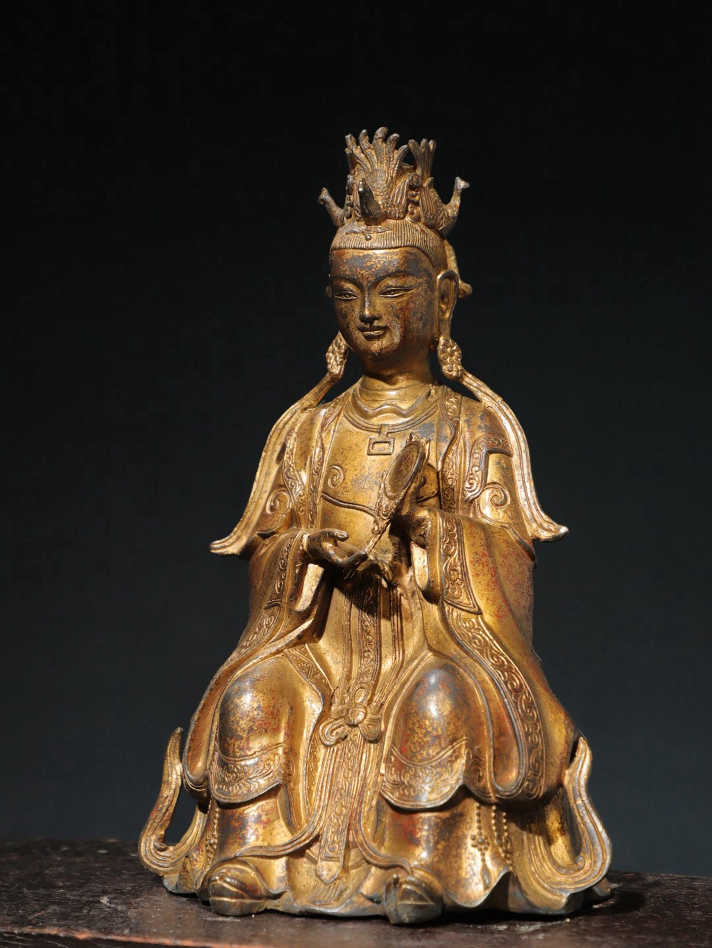 Bronze mud gold [Queen Mother] Buddha statue