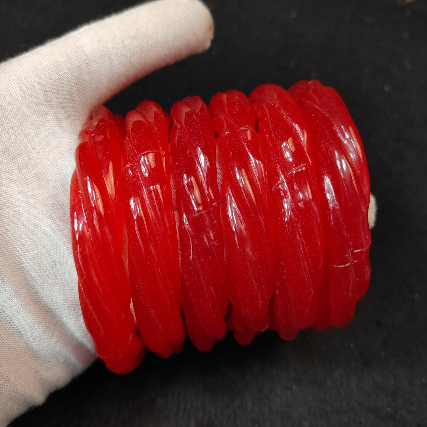 Chinese Antique Red Jade Bracelet