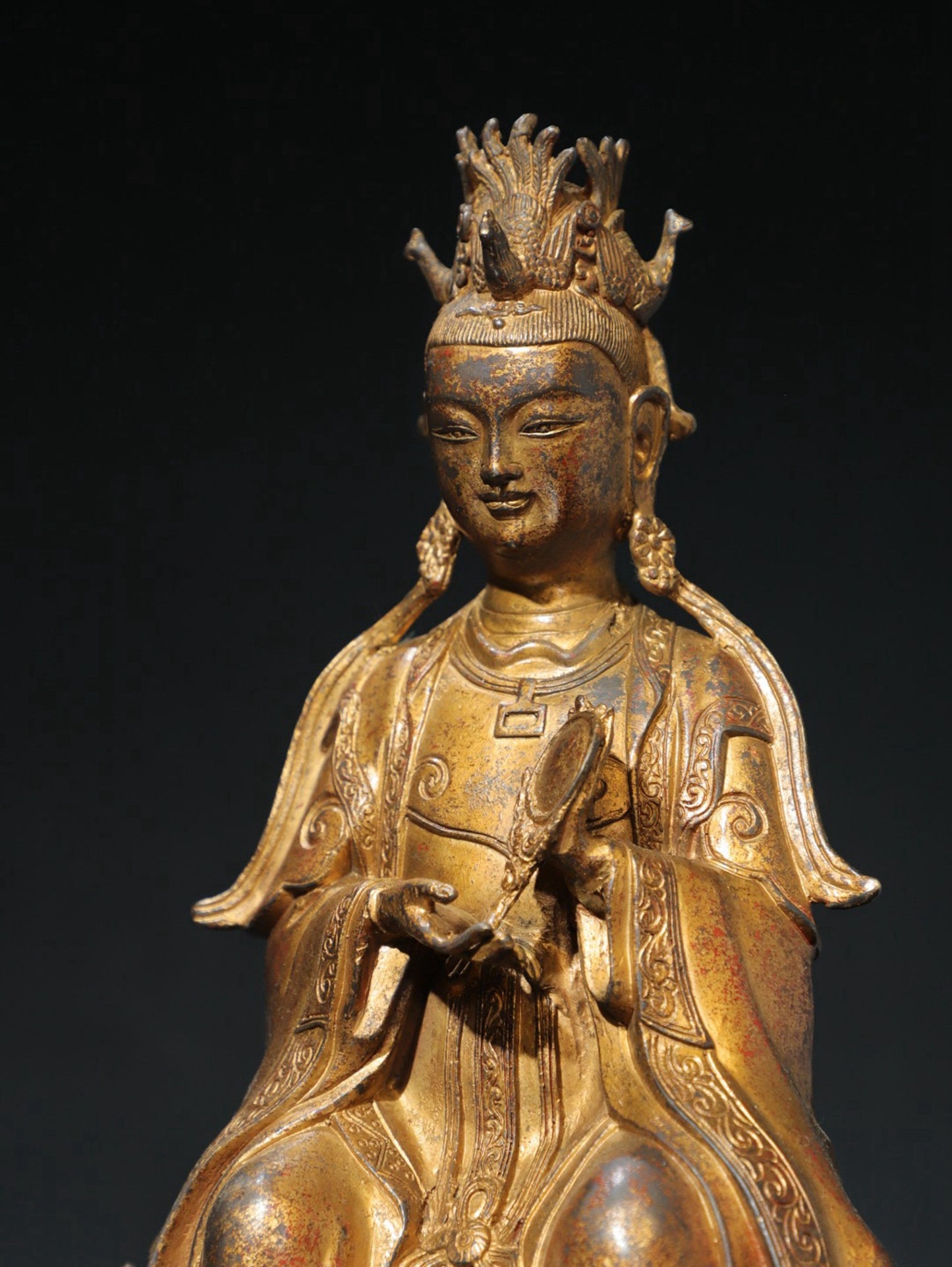Bronze mud gold [Queen Mother] Buddha statue