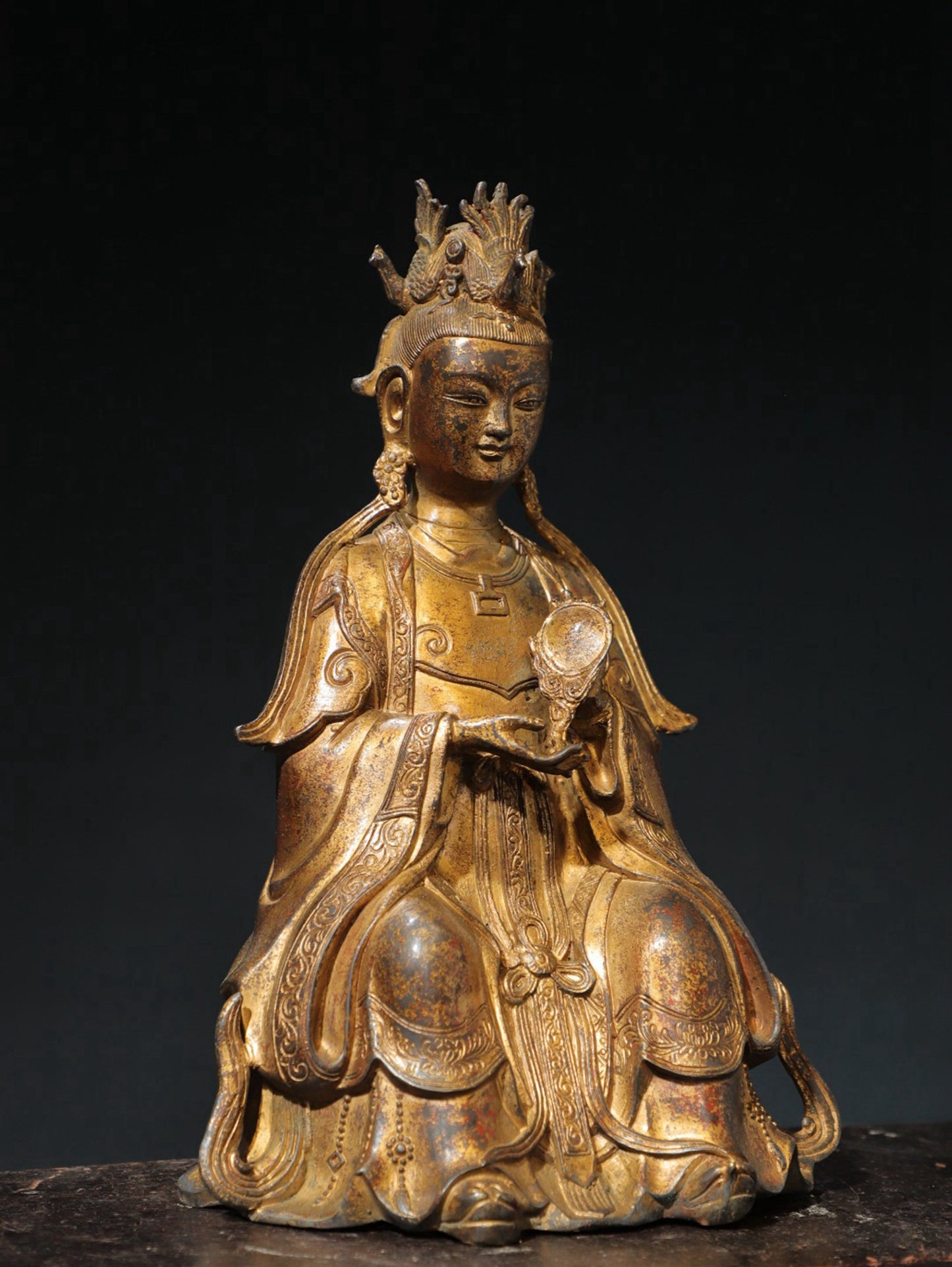 Bronze mud gold [Queen Mother] Buddha statue
