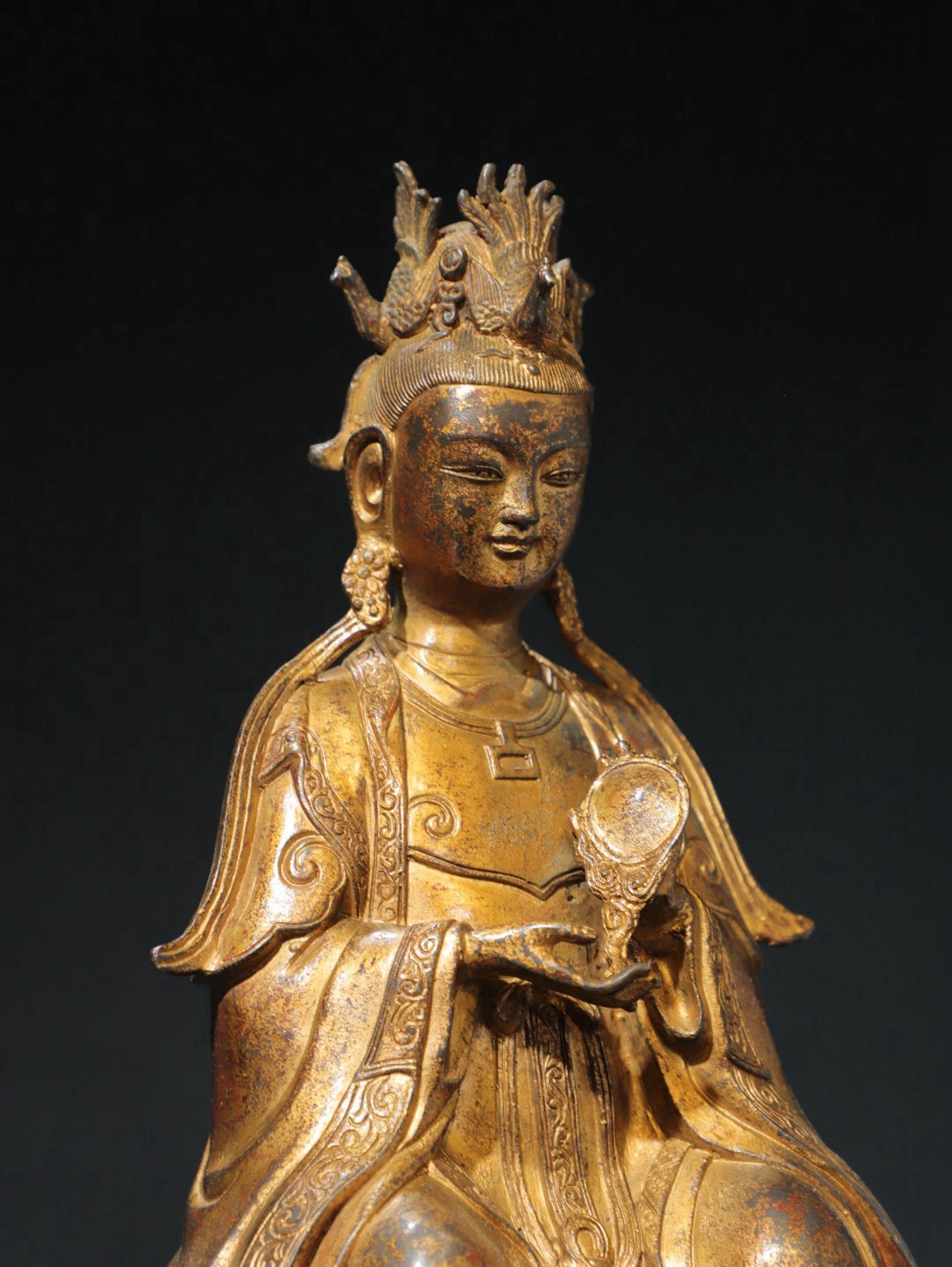 Bronze mud gold [Queen Mother] Buddha statue