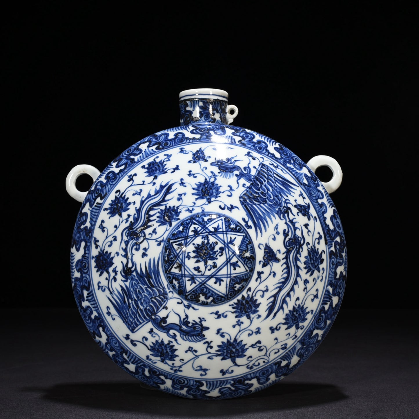 Chinese antique blue and white wall teapot