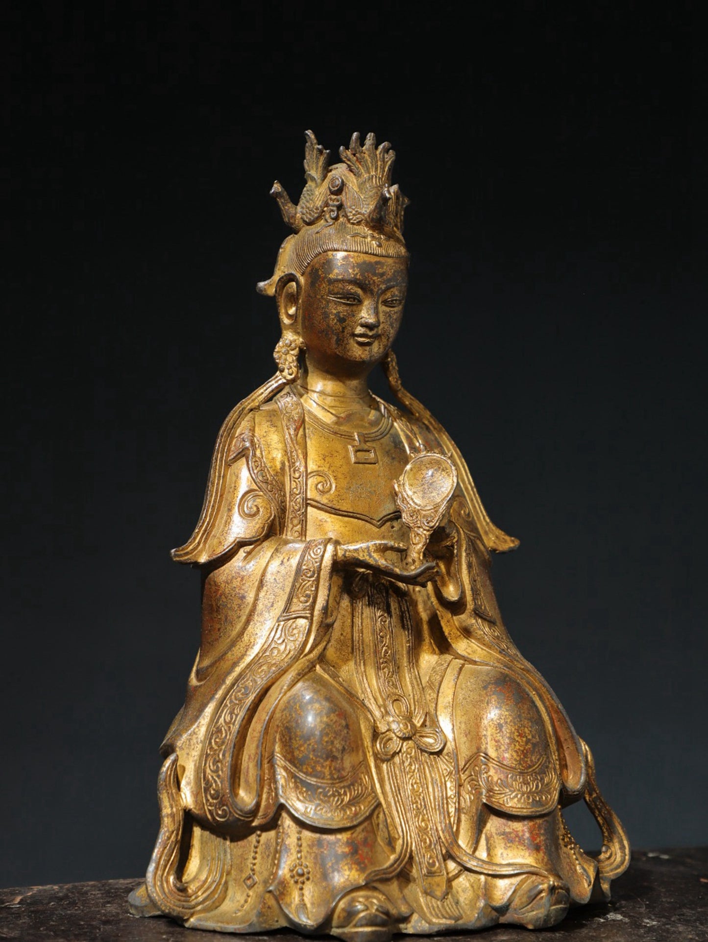 Bronze mud gold [Queen Mother] Buddha statue