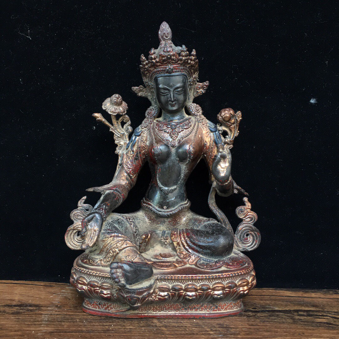 Chinese antique pure copper Buddha statue