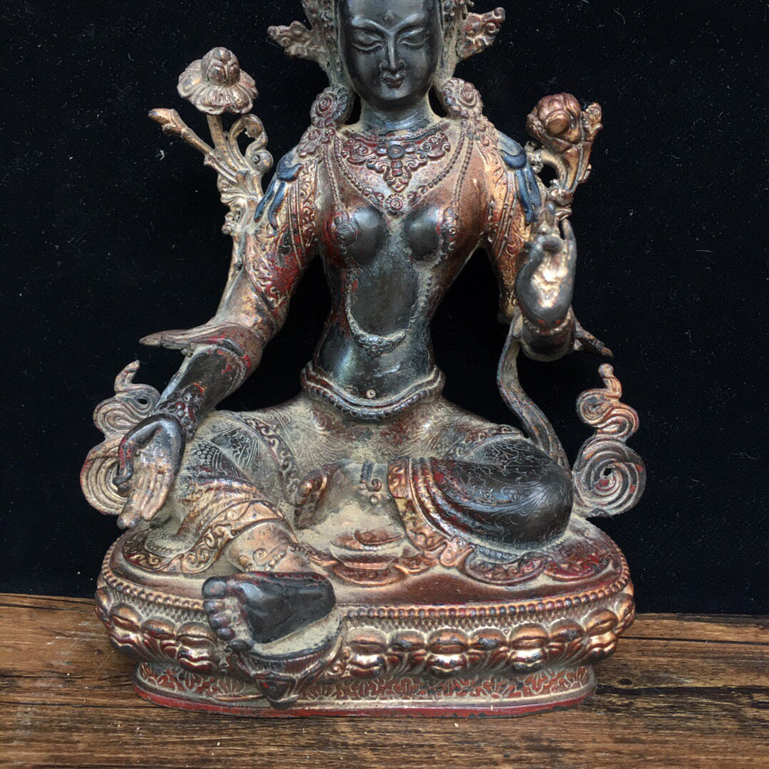 Chinese antique pure copper Buddha statue