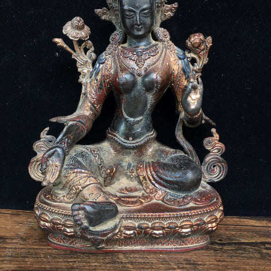 Chinese antique pure copper Buddha statue