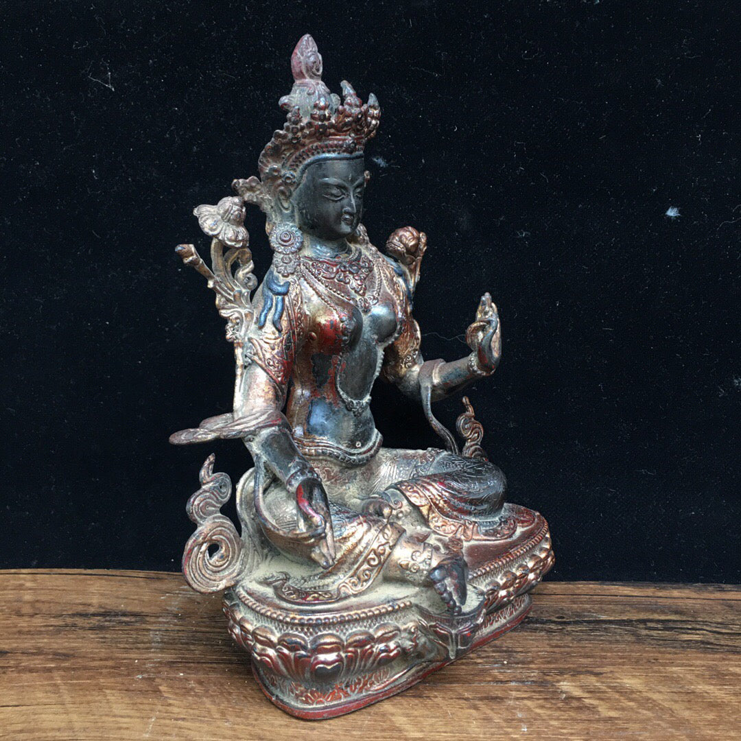 Chinese antique pure copper Buddha statue