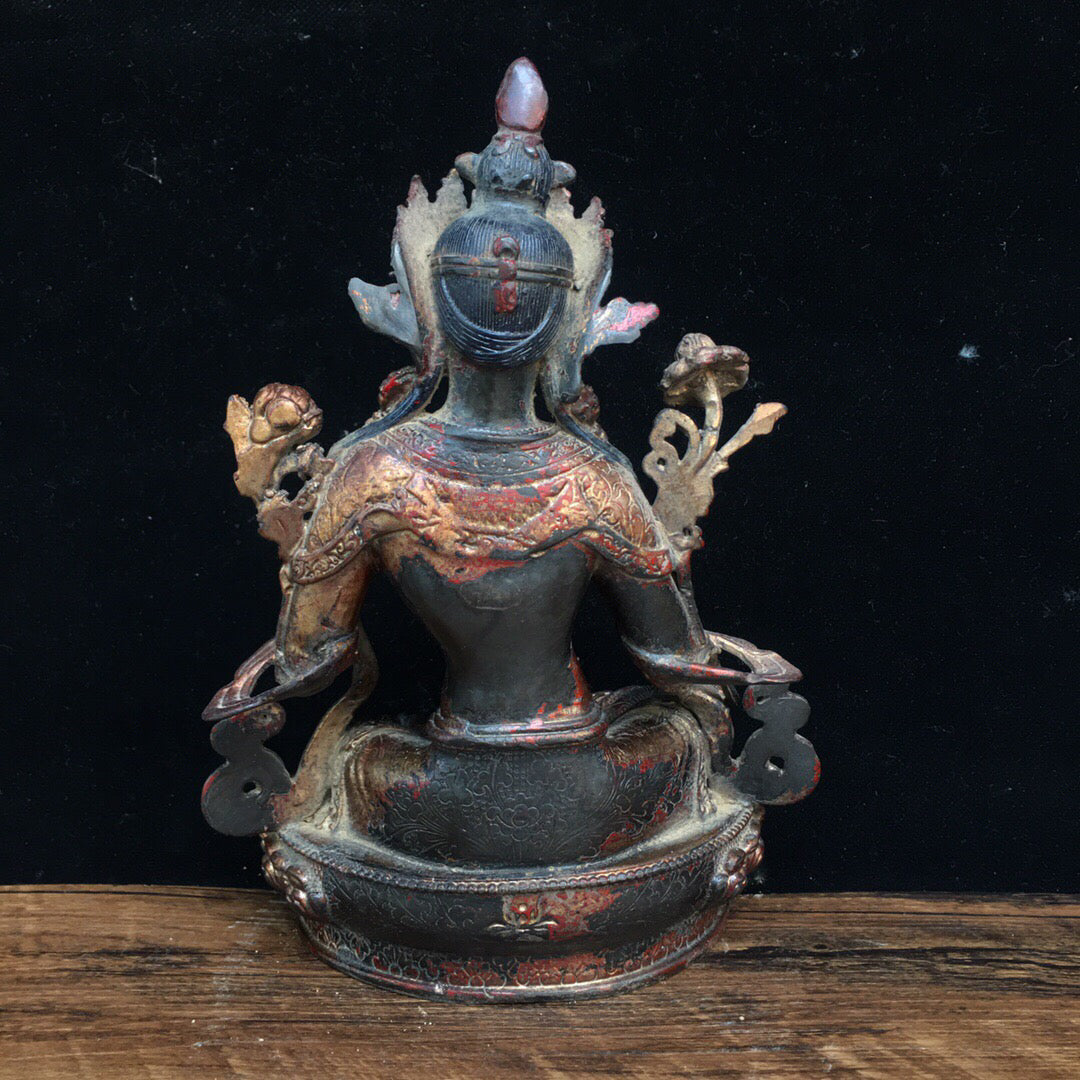 Chinese antique pure copper Buddha statue