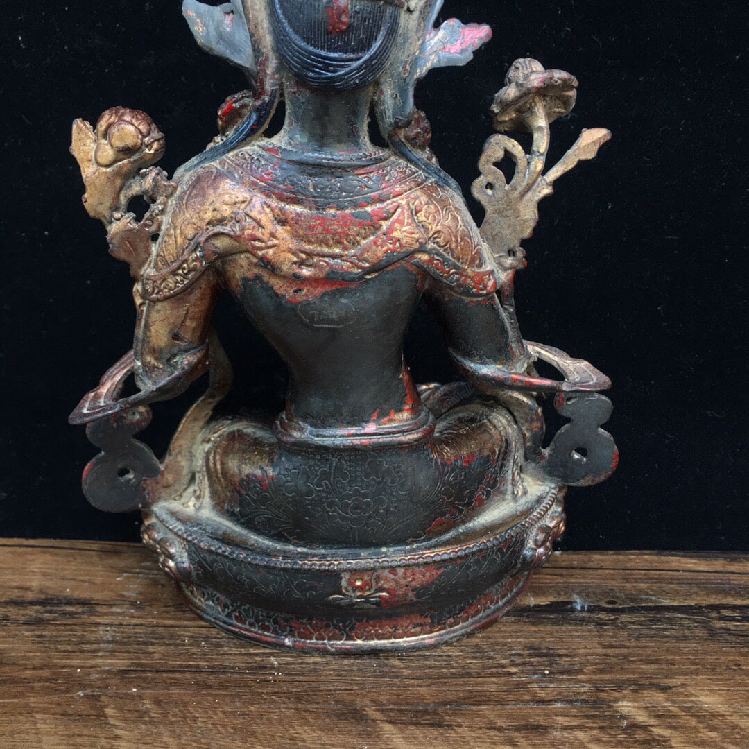Chinese antique pure copper Buddha statue