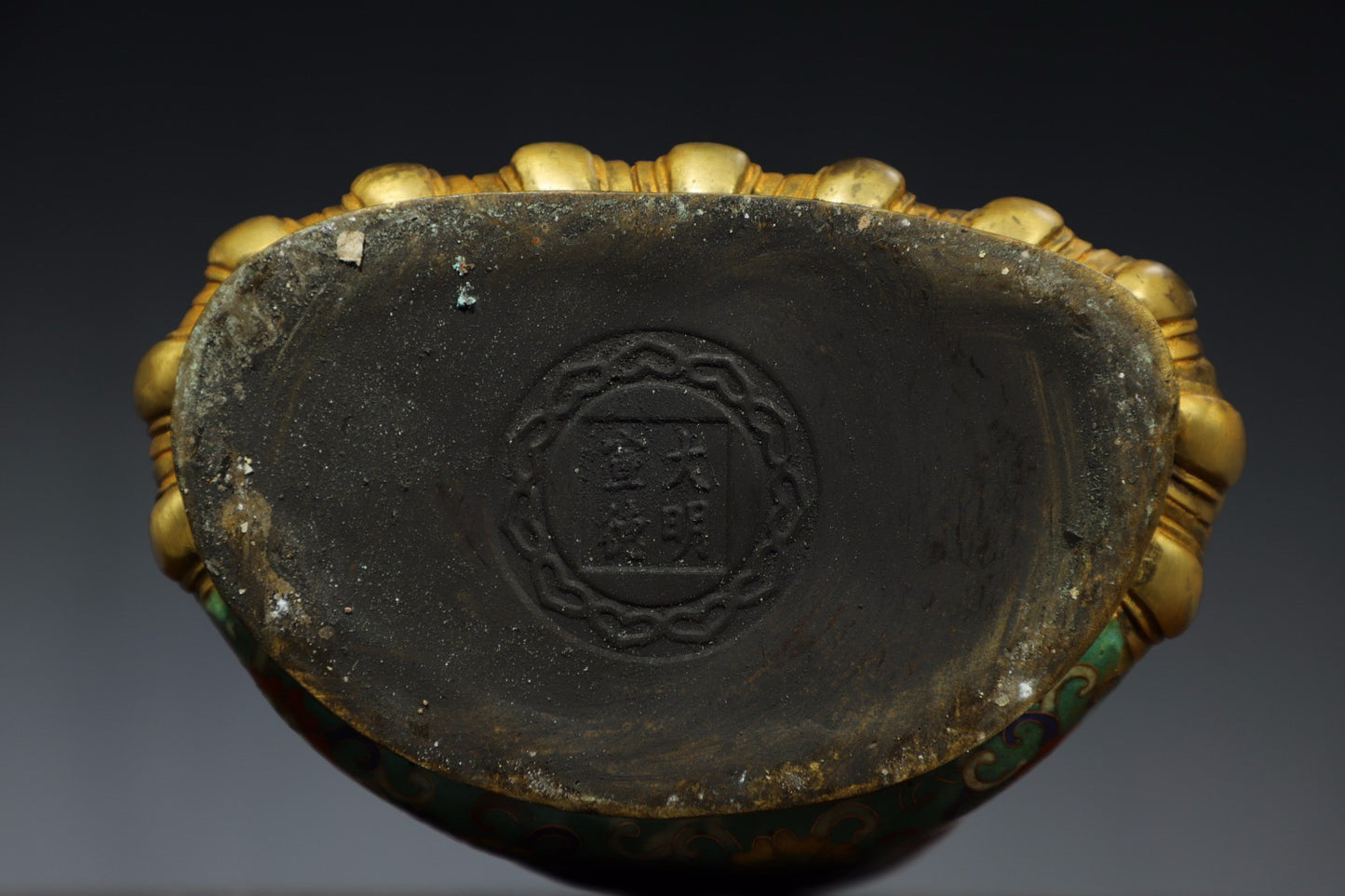Chinese antique pure copper cloisonne Buddha statue
