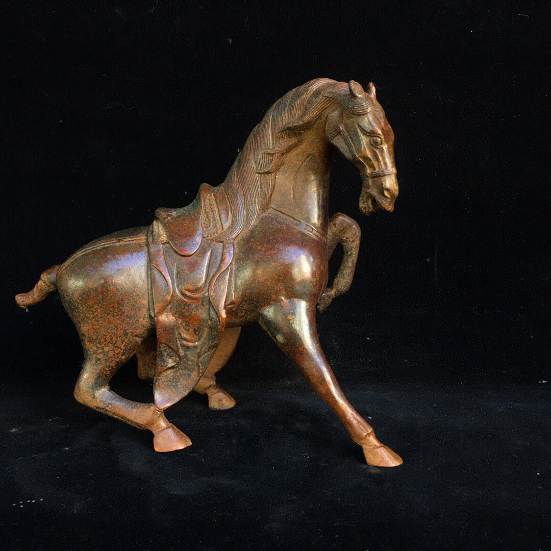 Chinese antique pure copper horse