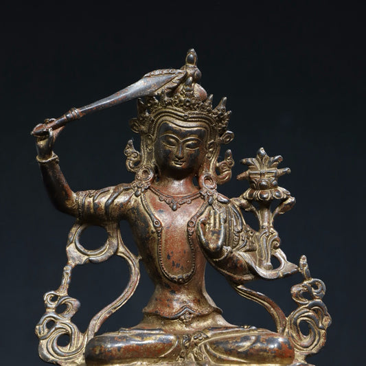 Bronze Tuo Jin [Manjushri Bodhisattva] Buddha Statue