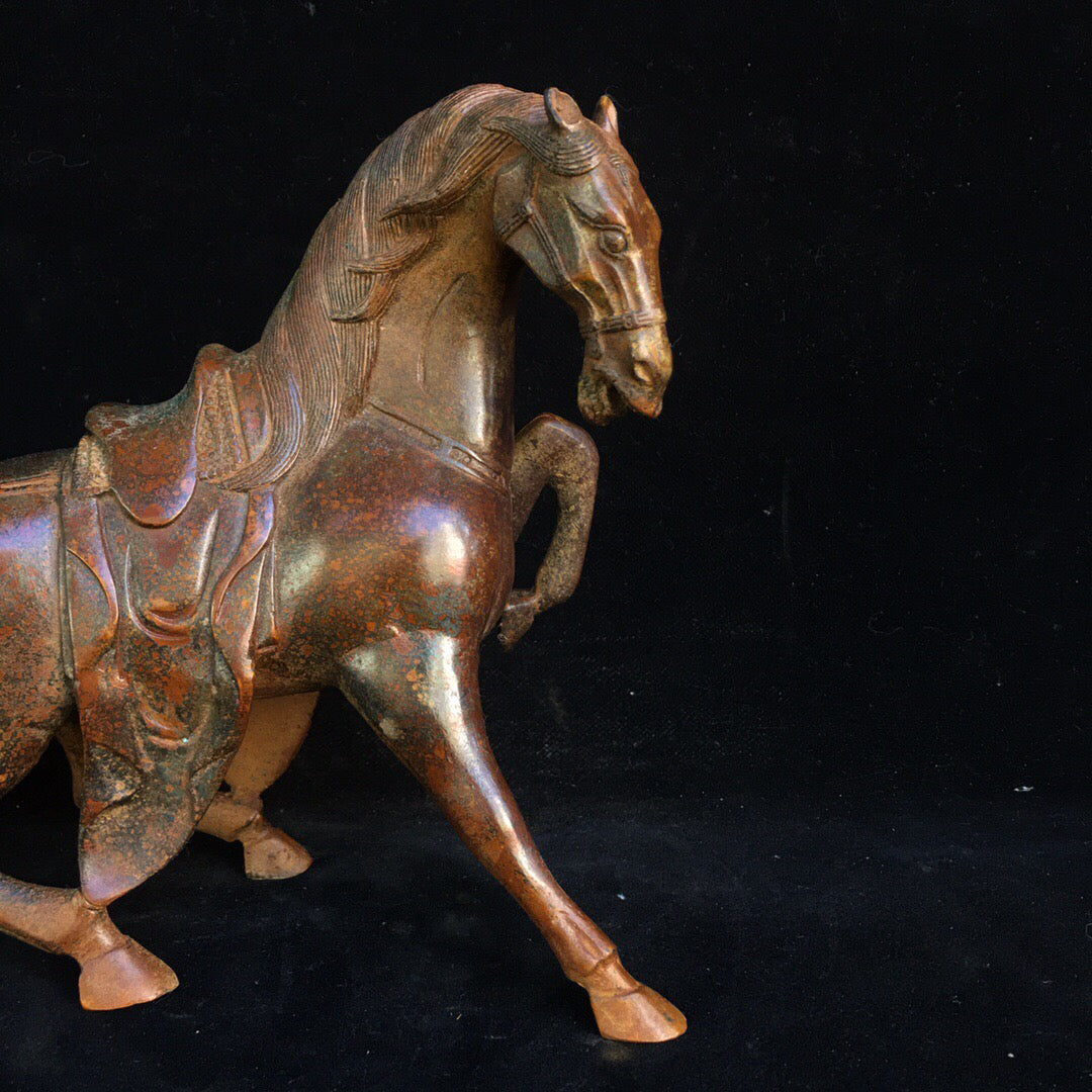 Chinese antique pure copper horse