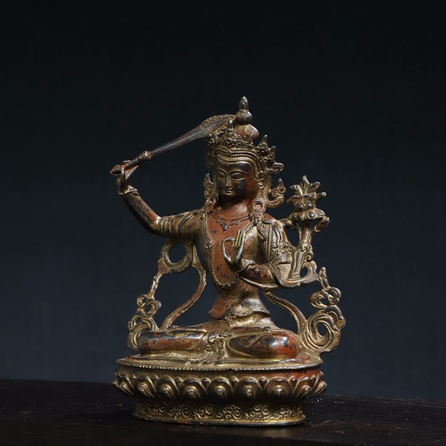Bronze Tuo Jin [Manjushri Bodhisattva] Buddha Statue