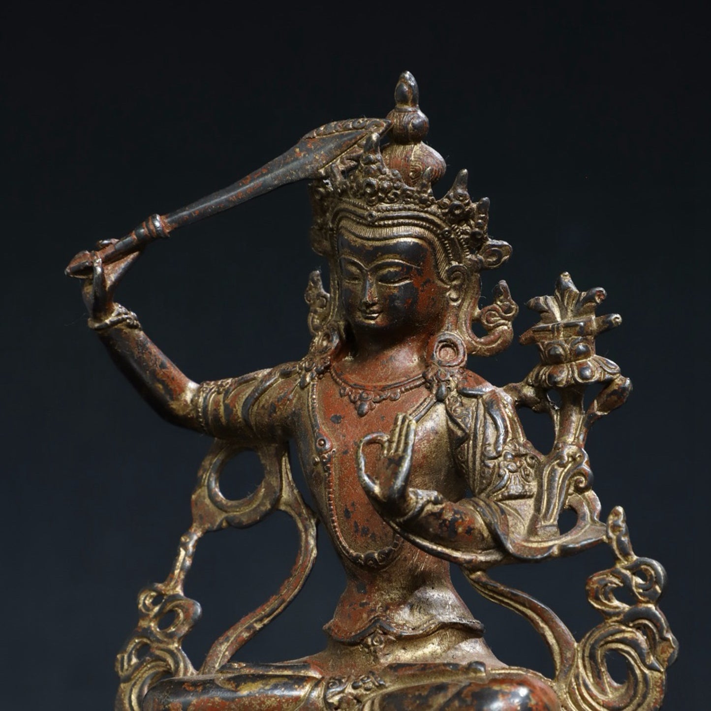 Bronze Tuo Jin [Manjushri Bodhisattva] Buddha Statue