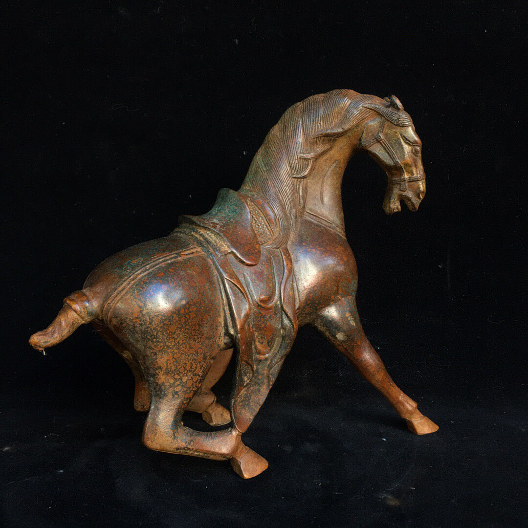 Chinese antique pure copper horse