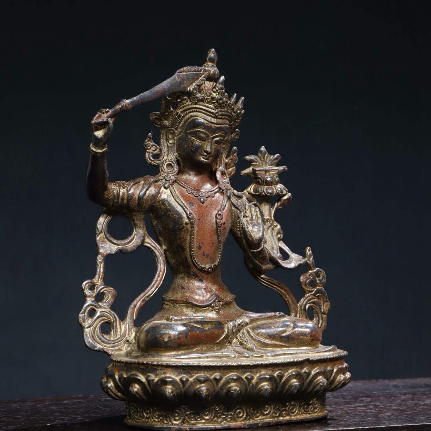 Bronze Tuo Jin [Manjushri Bodhisattva] Buddha Statue