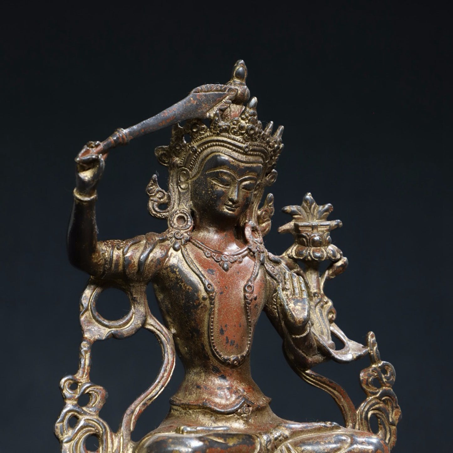Bronze Tuo Jin [Manjushri Bodhisattva] Buddha Statue