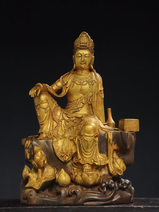 Chinese antique pure copper Buddha statue