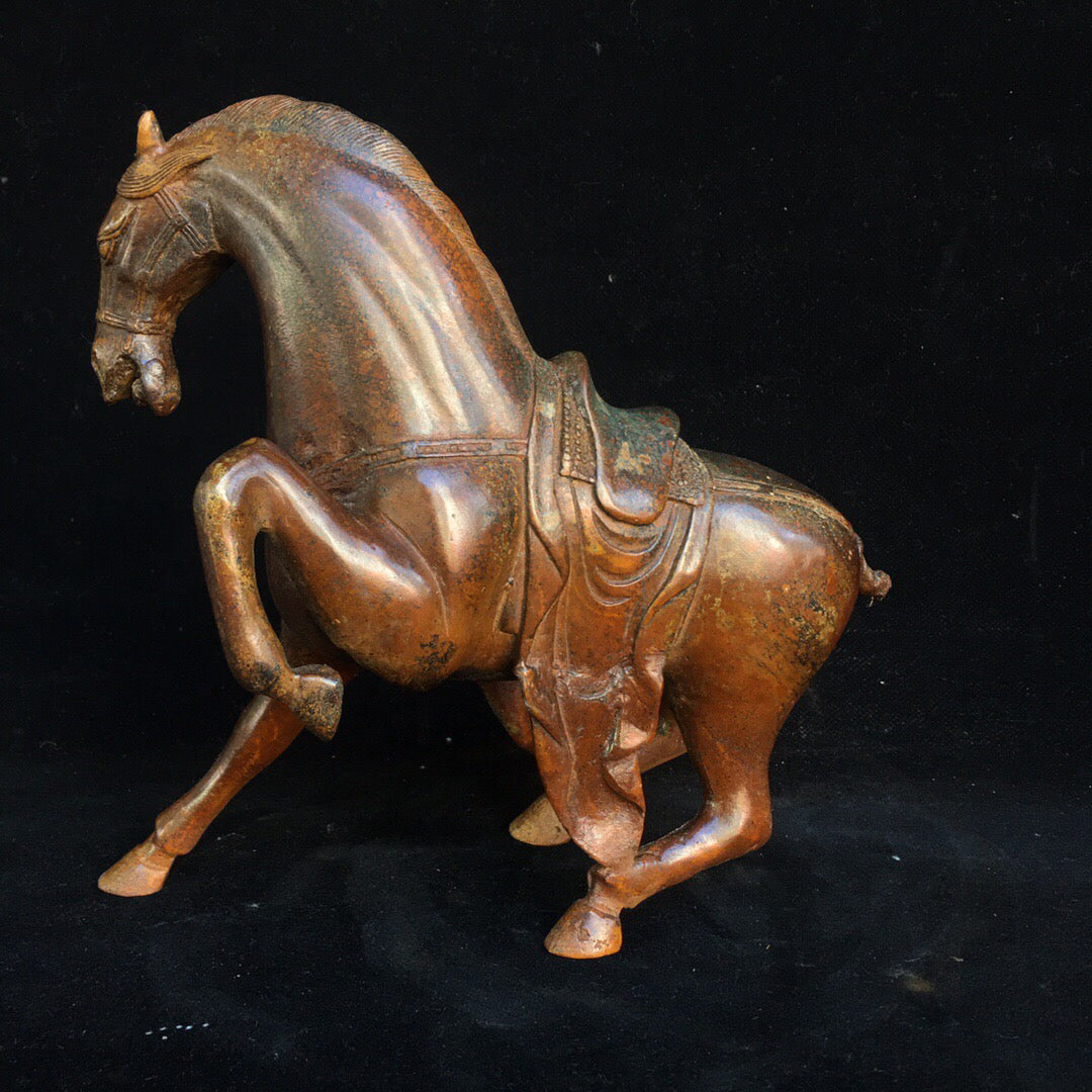 Chinese antique pure copper horse