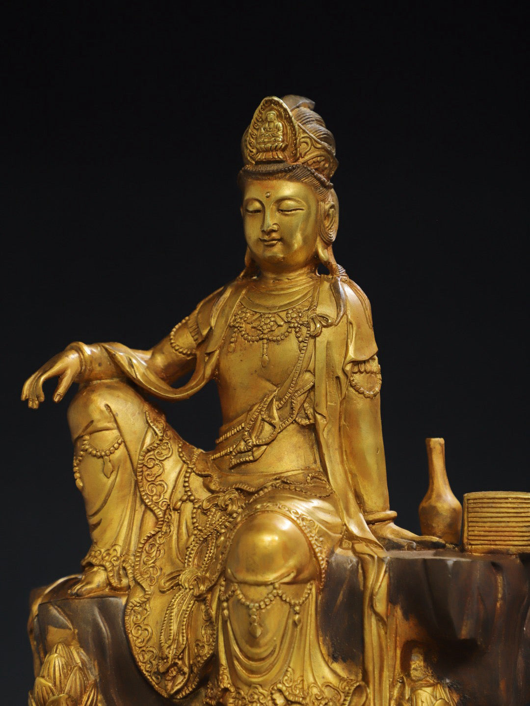 Chinese antique pure copper Buddha statue