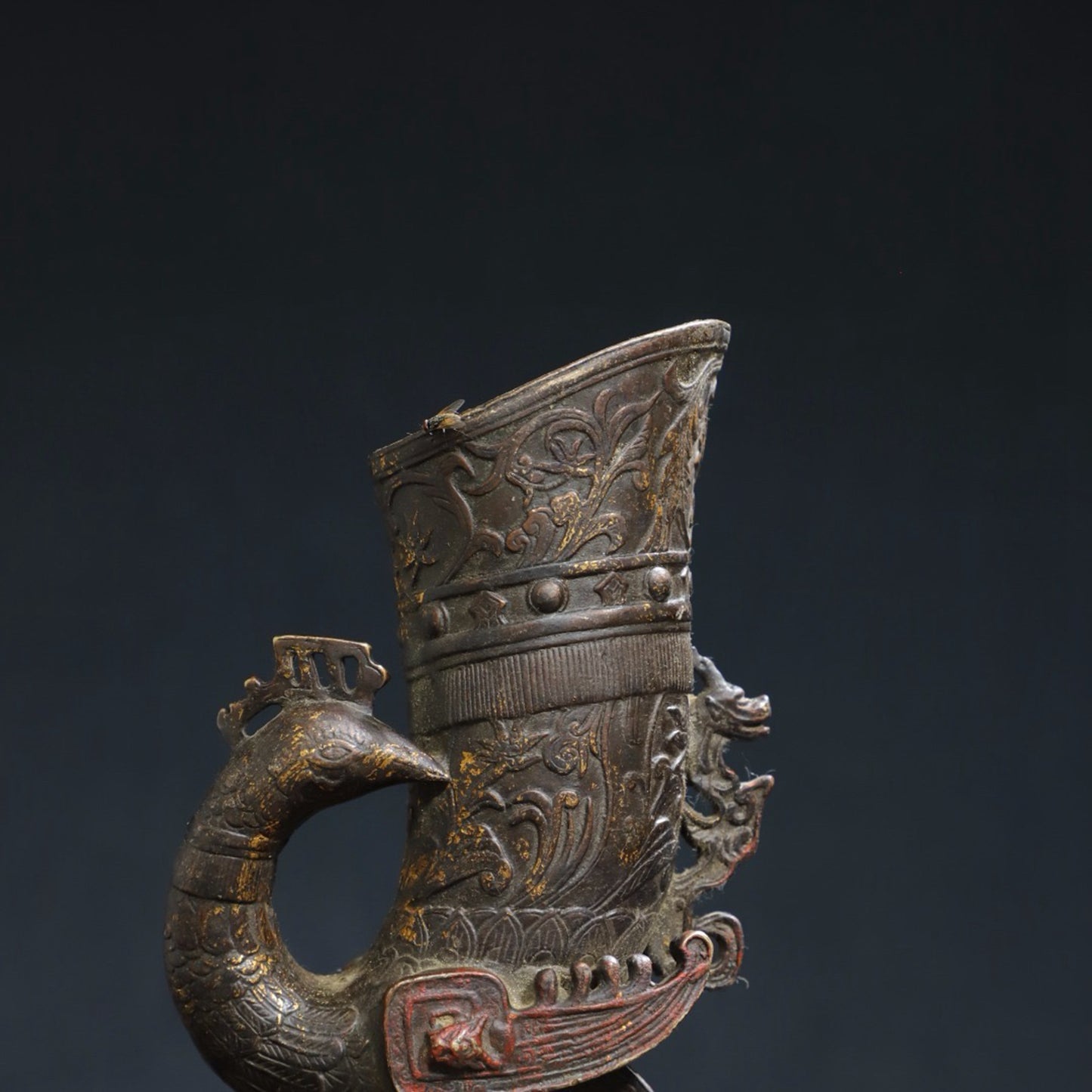 Copper Tuo Jin [Dragon and Phoenix] Cup