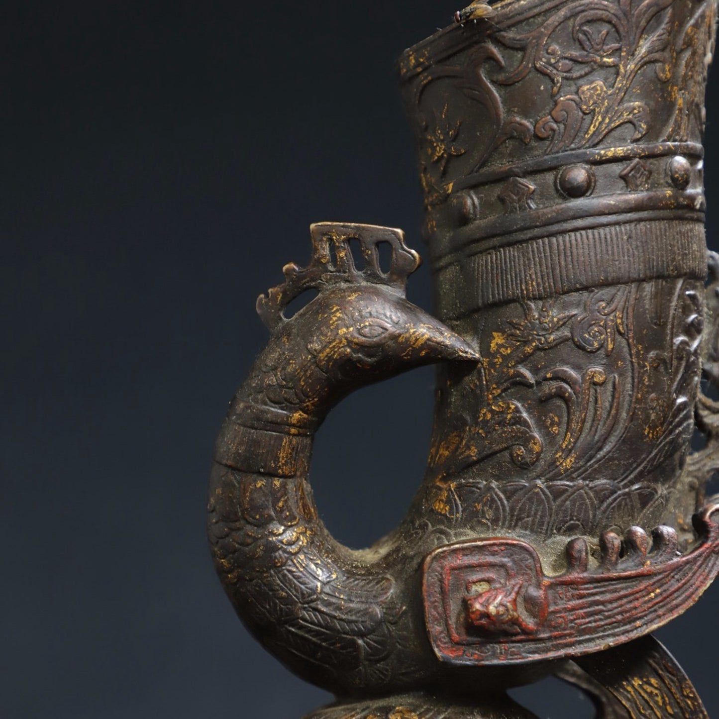 Copper Tuo Jin [Dragon and Phoenix] Cup
