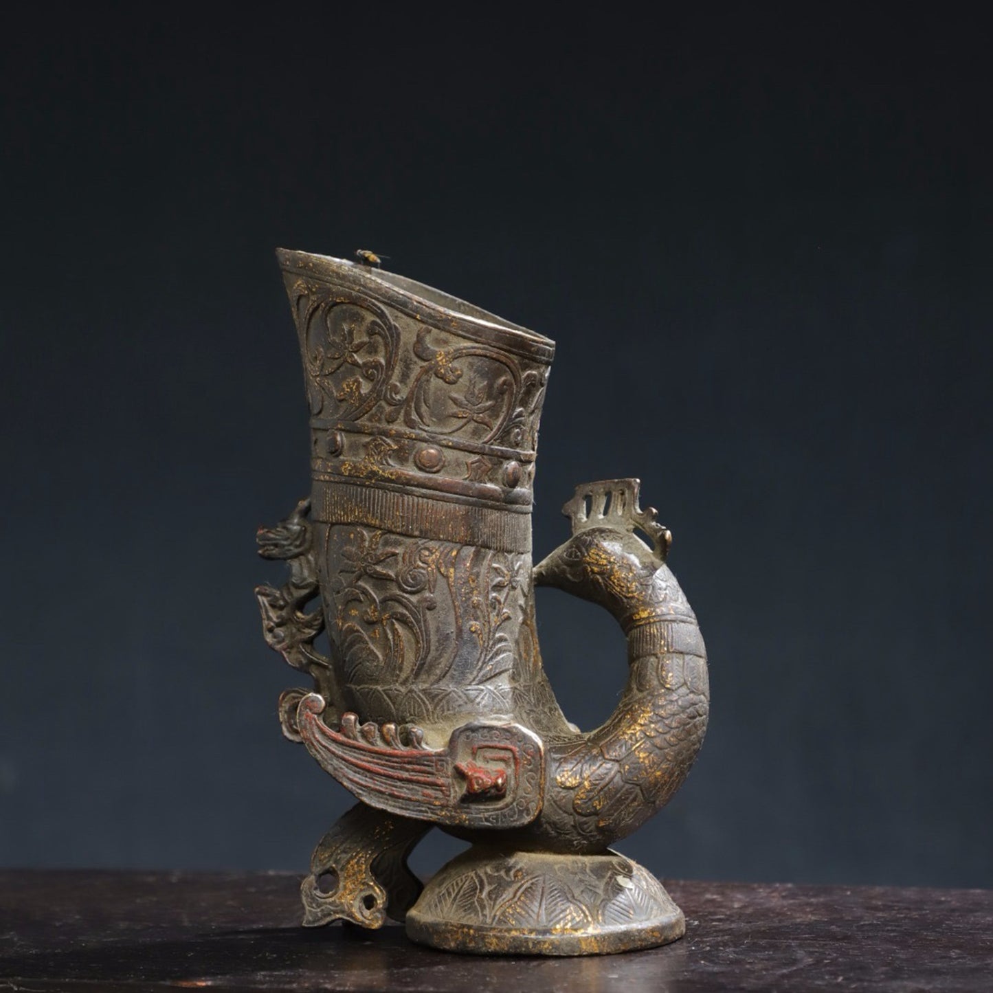 Copper Tuo Jin [Dragon and Phoenix] Cup