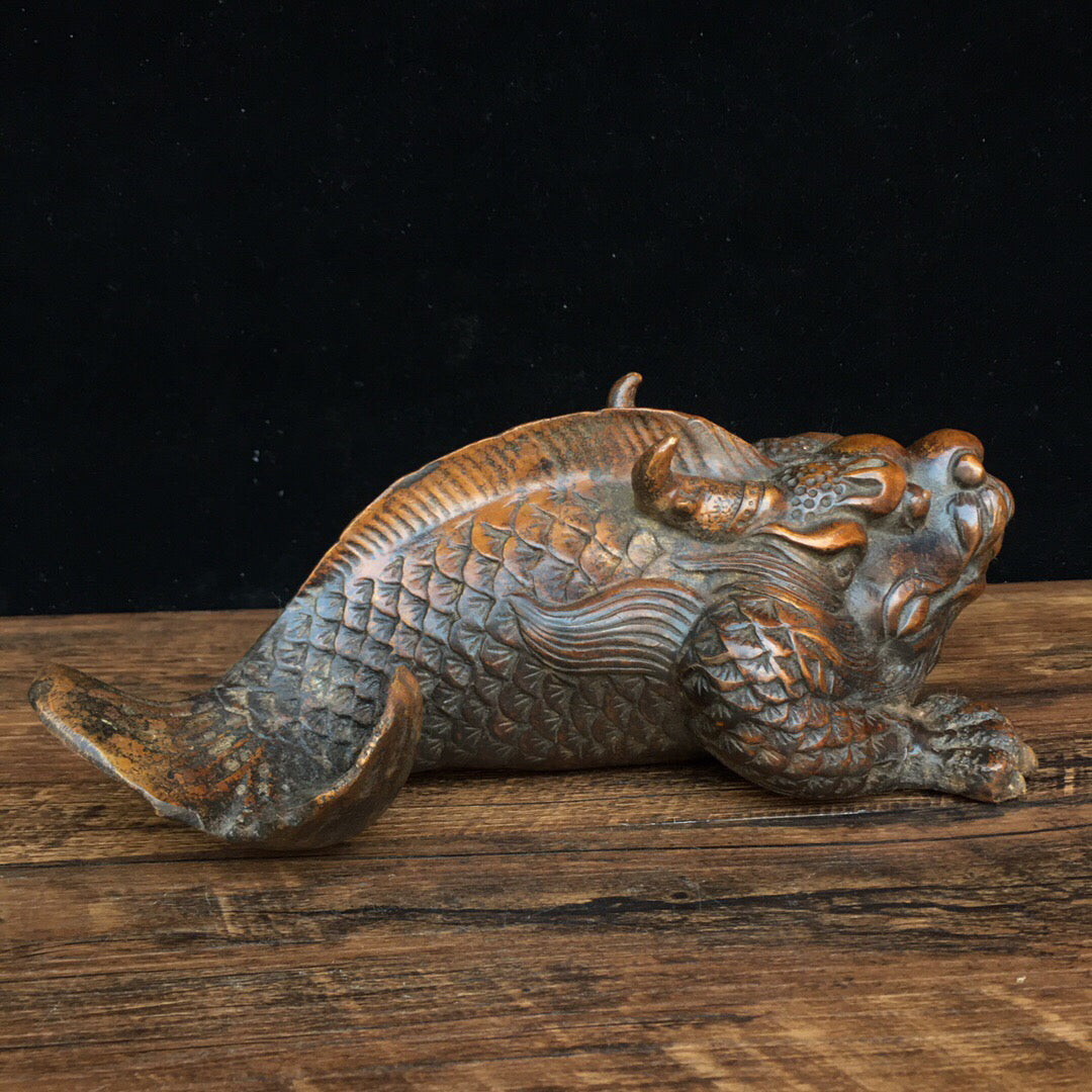 Chinese Antique Pure Copper Fish