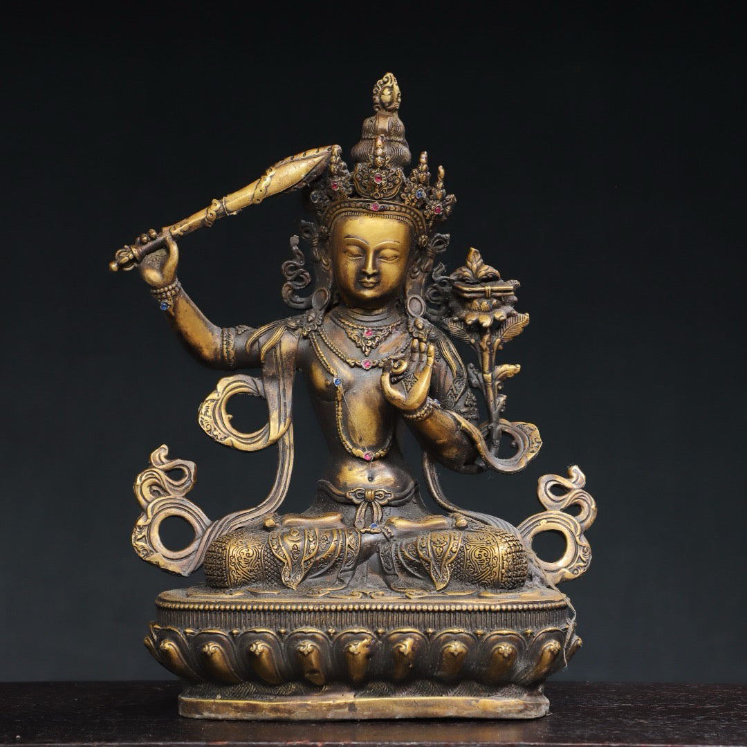 Chinese antique pure copper Buddha statue
