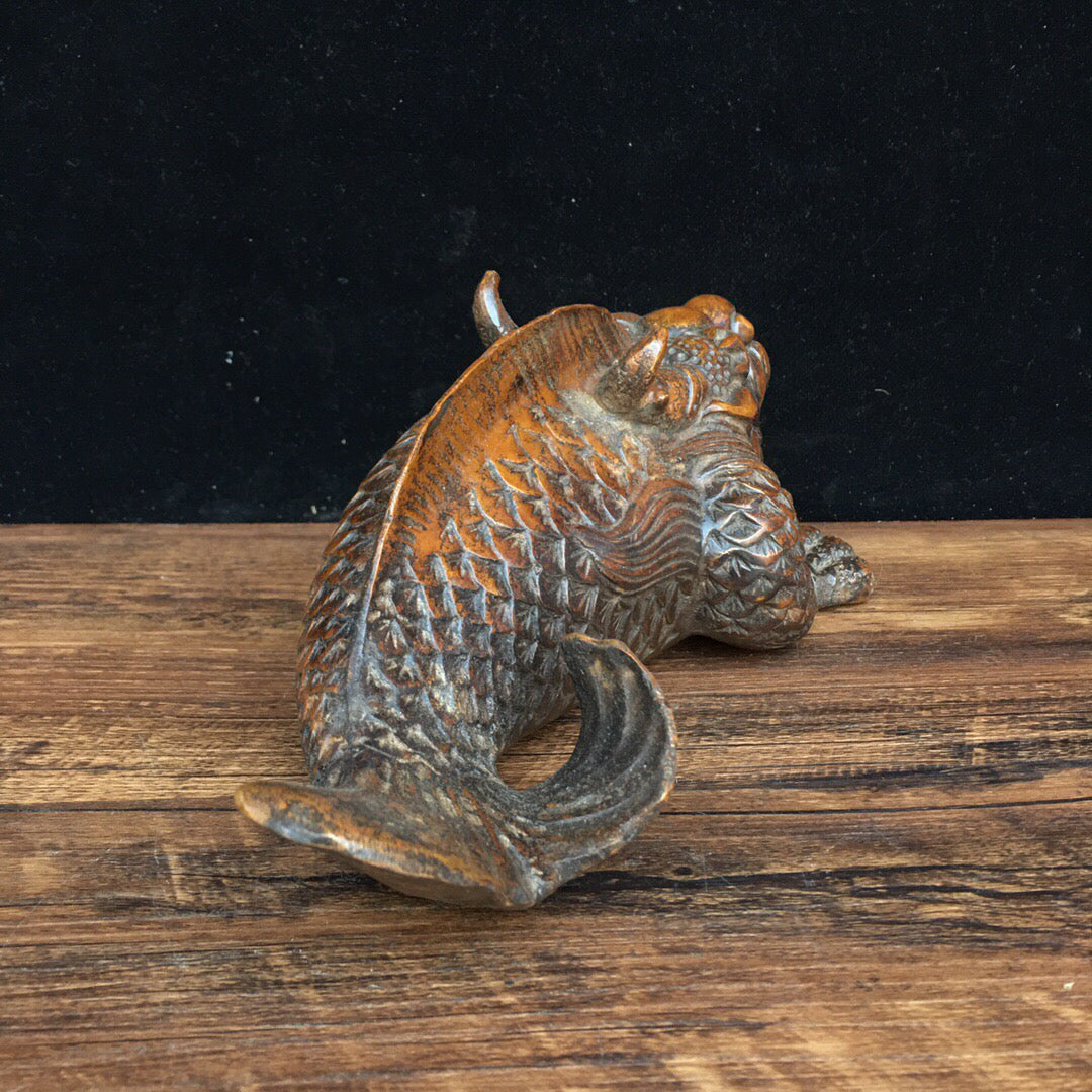 Chinese Antique Pure Copper Fish