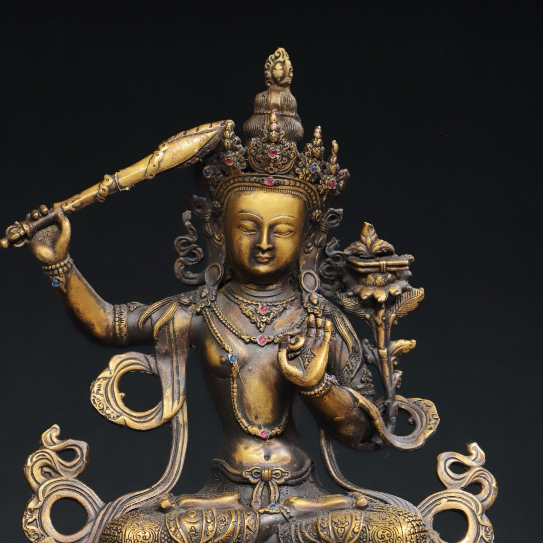 Chinese antique pure copper Buddha statue