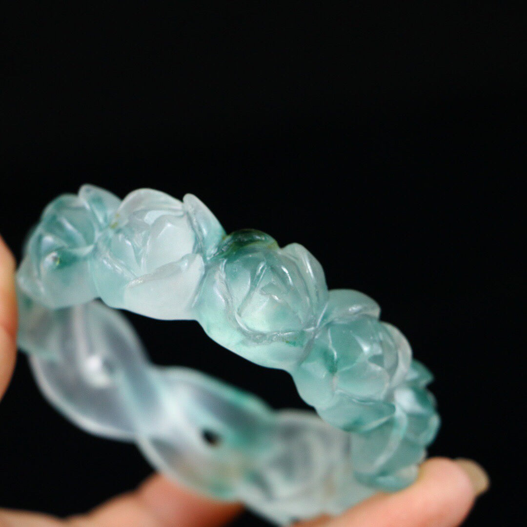 Chinese antique high ice [carved bracelet]