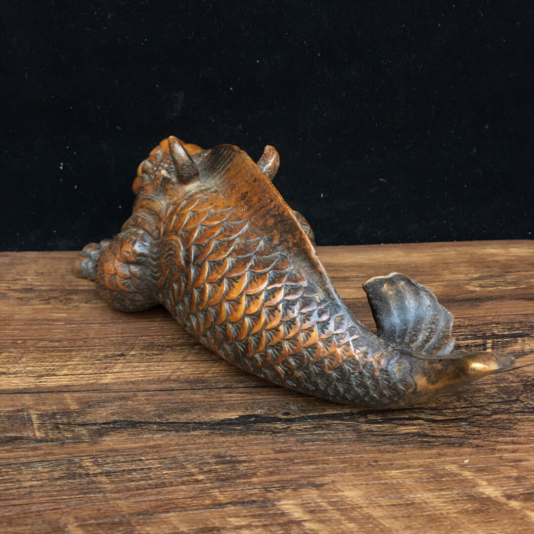Chinese Antique Pure Copper Fish