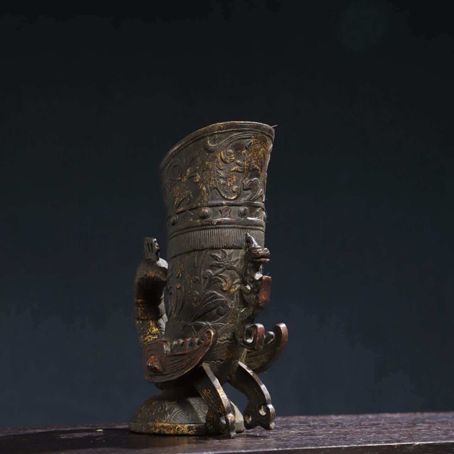 Copper Tuo Jin [Dragon and Phoenix] Cup