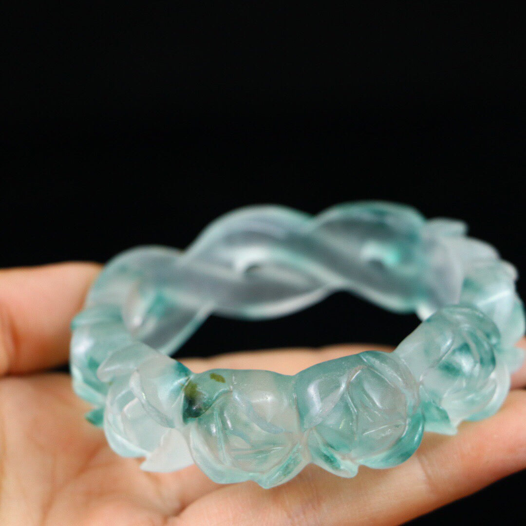 Chinese antique high ice [carved bracelet]