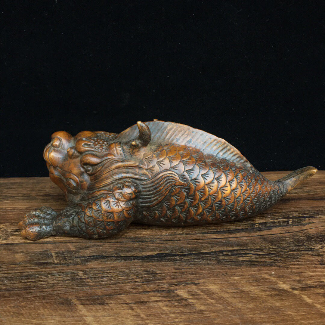 Chinese Antique Pure Copper Fish